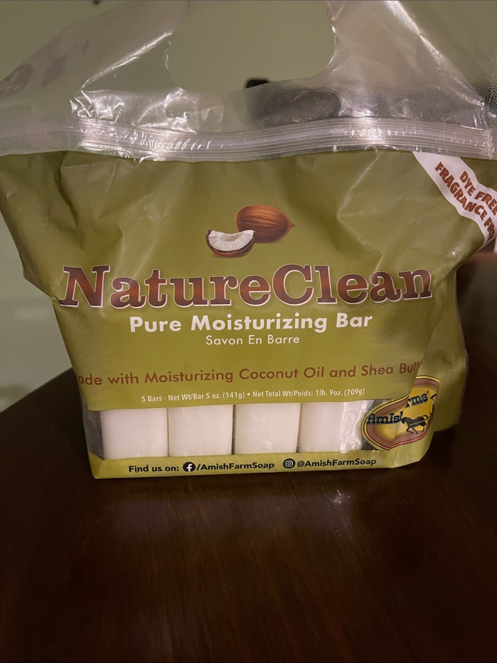 Amish Farms Nature Free with Coconut Oil and Shea Butter Bar Soap